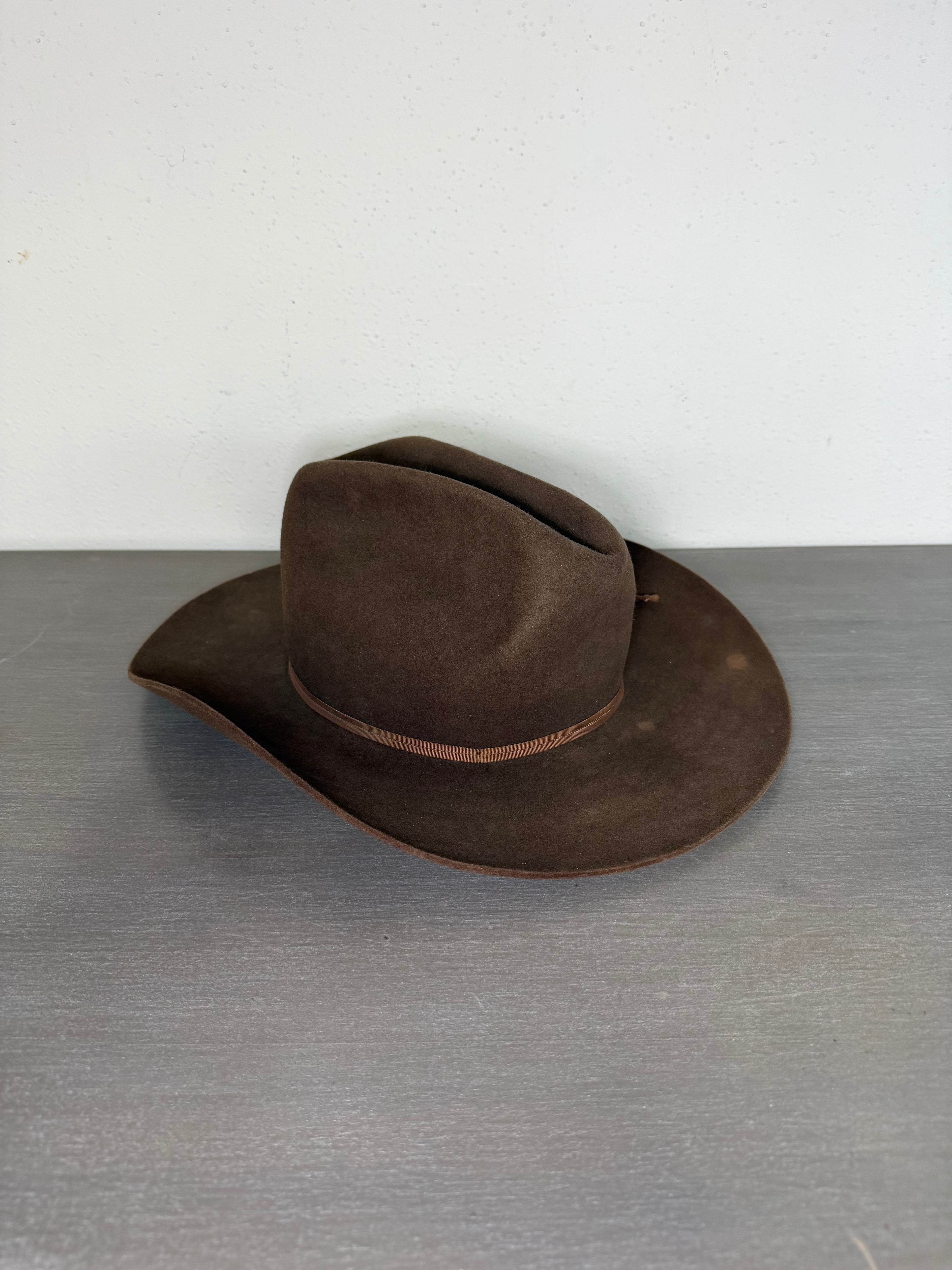 Vintage 1960s Resistol 3X Beaver Felt Cowboy Hat Men’s Size 7 1/8 Western Ranch Made in USA