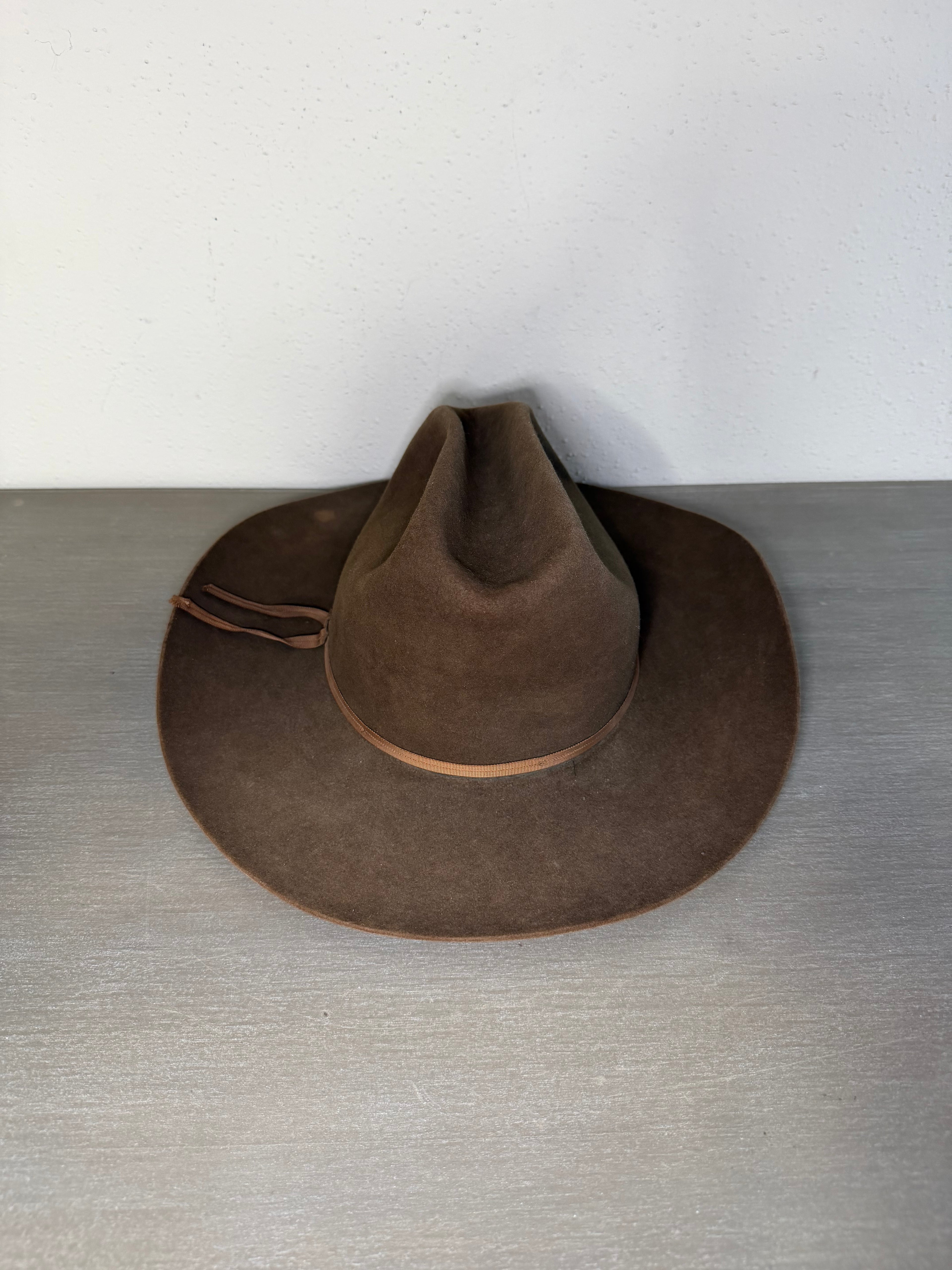 Vintage 1960s Resistol 3X Beaver Felt Cowboy Hat Men’s Size 7 1/8 Western Ranch Made in USA