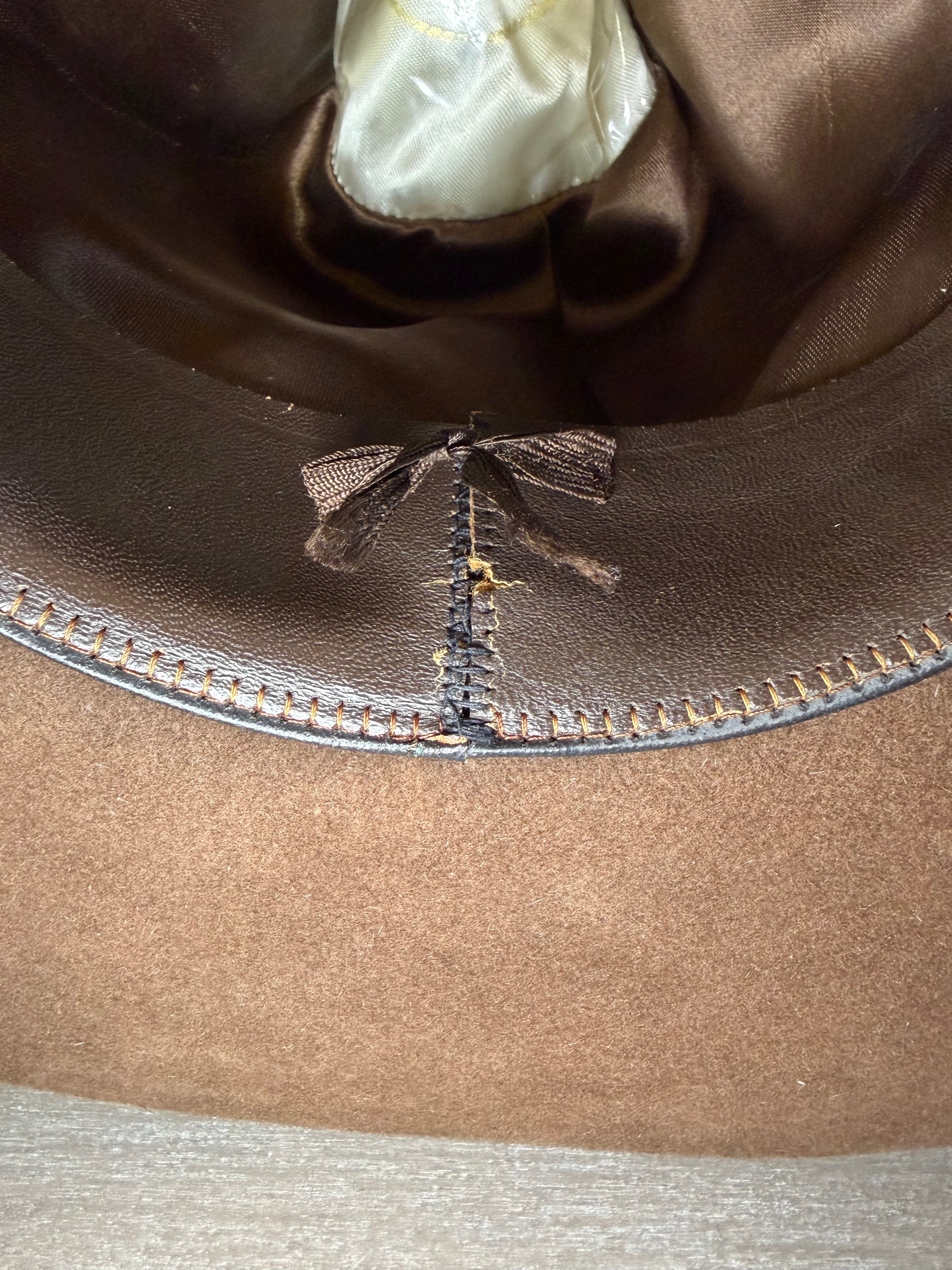 Vintage 1960s Resistol 3X Beaver Felt Cowboy Hat Men’s Size 7 1/8 Western Ranch Made in USA