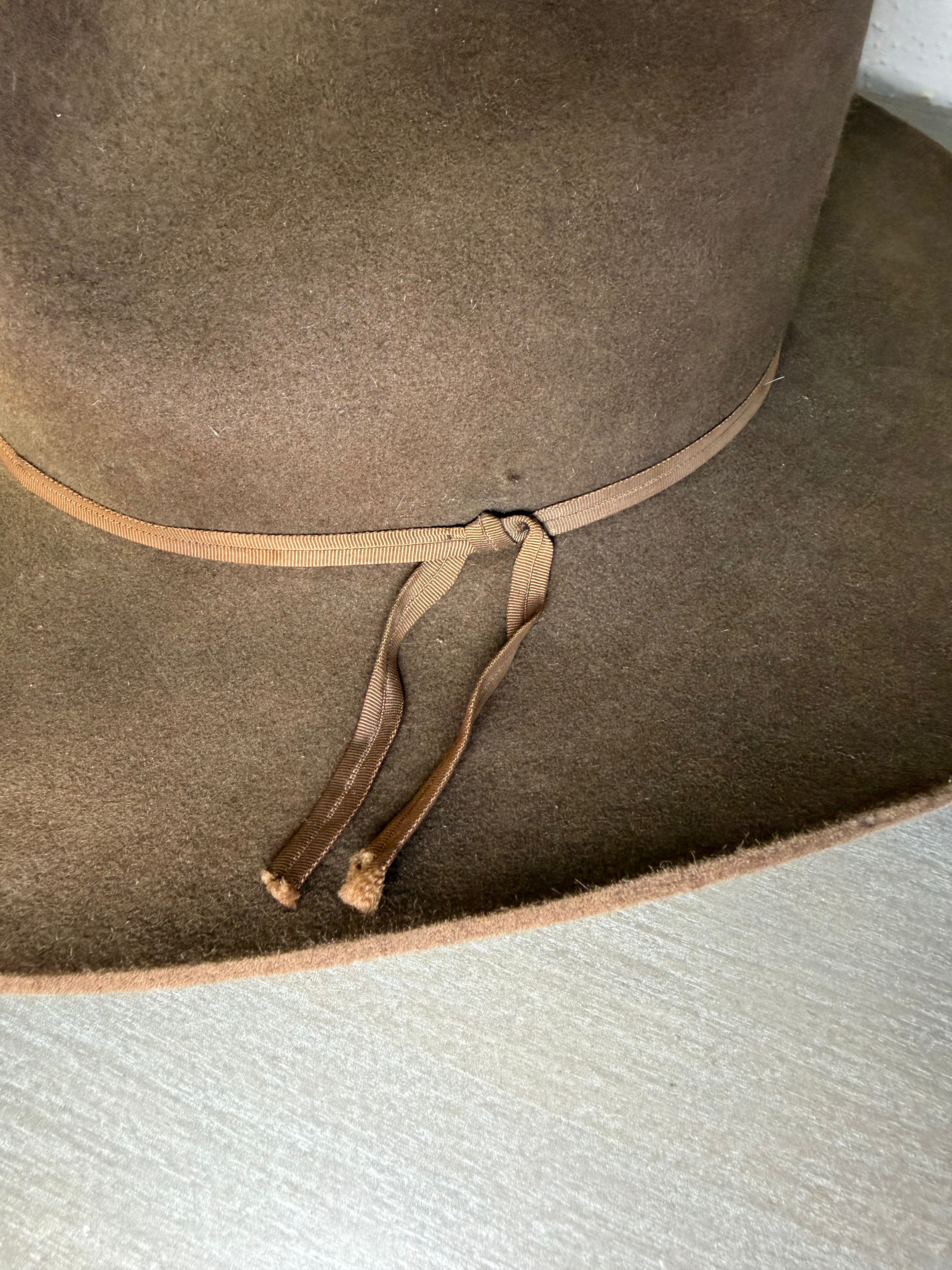 Vintage 1960s Resistol 3X Beaver Felt Cowboy Hat Men’s Size 7 1/8 Western Ranch Made in USA