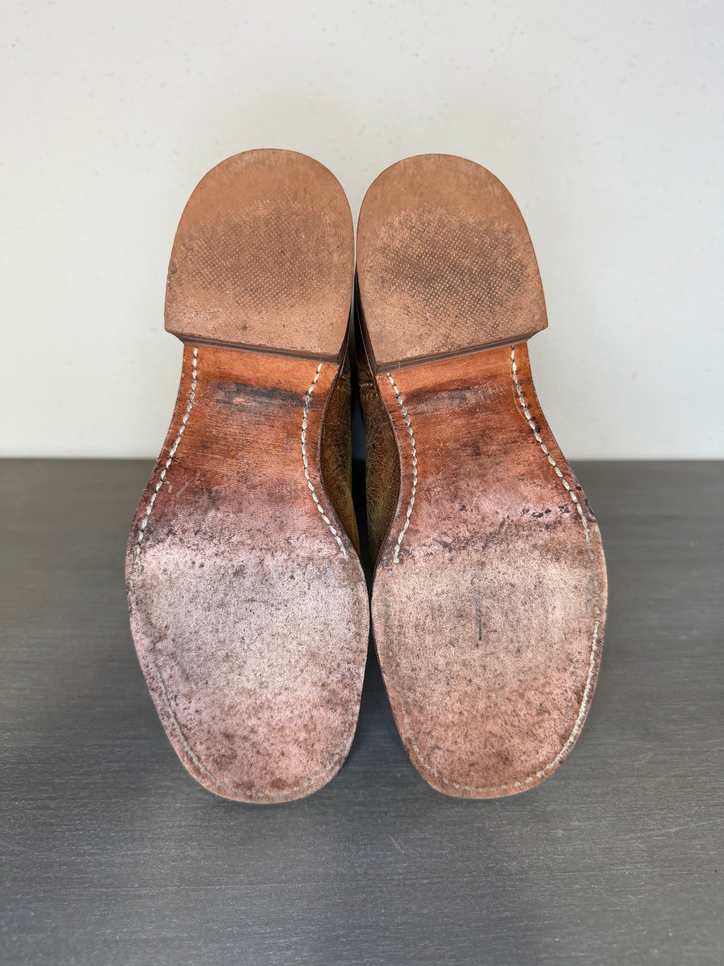 Vintage 1970s–1980s FRYE Brown Leather Pull-On Square Toe Cowboy Boots Women’s Size 7M