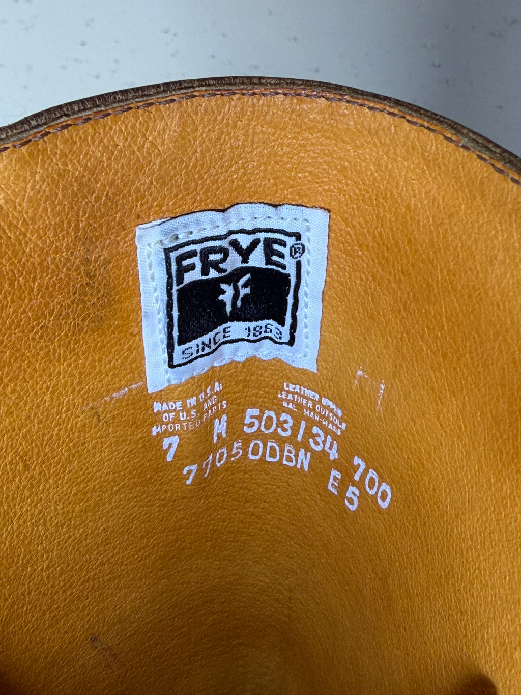 Vintage 1970s–1980s FRYE Brown Leather Pull-On Square Toe Cowboy Boots Women’s Size 7M