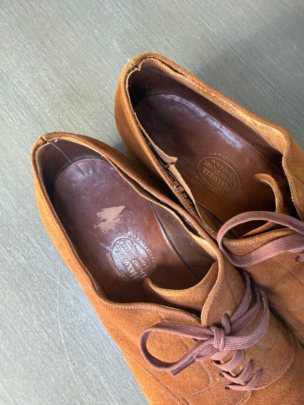 Vintage 1940s–50s Maxwell Dover Street London Handcrafted Leather Shoes Men’s Collector Piece