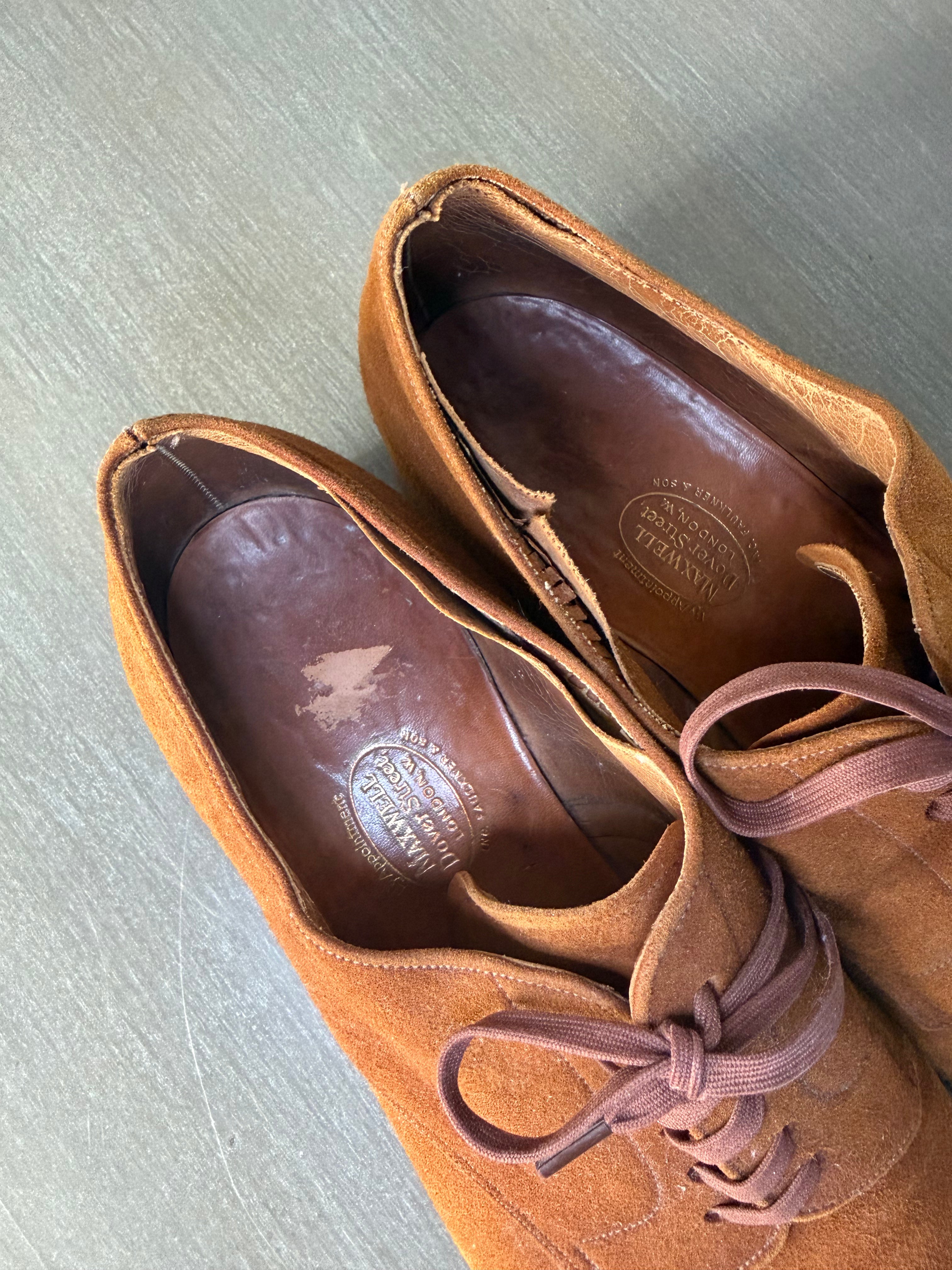 Vintage 1940s–50s Maxwell Dover Street London Handcrafted Leather Shoes Men’s Collector Piece