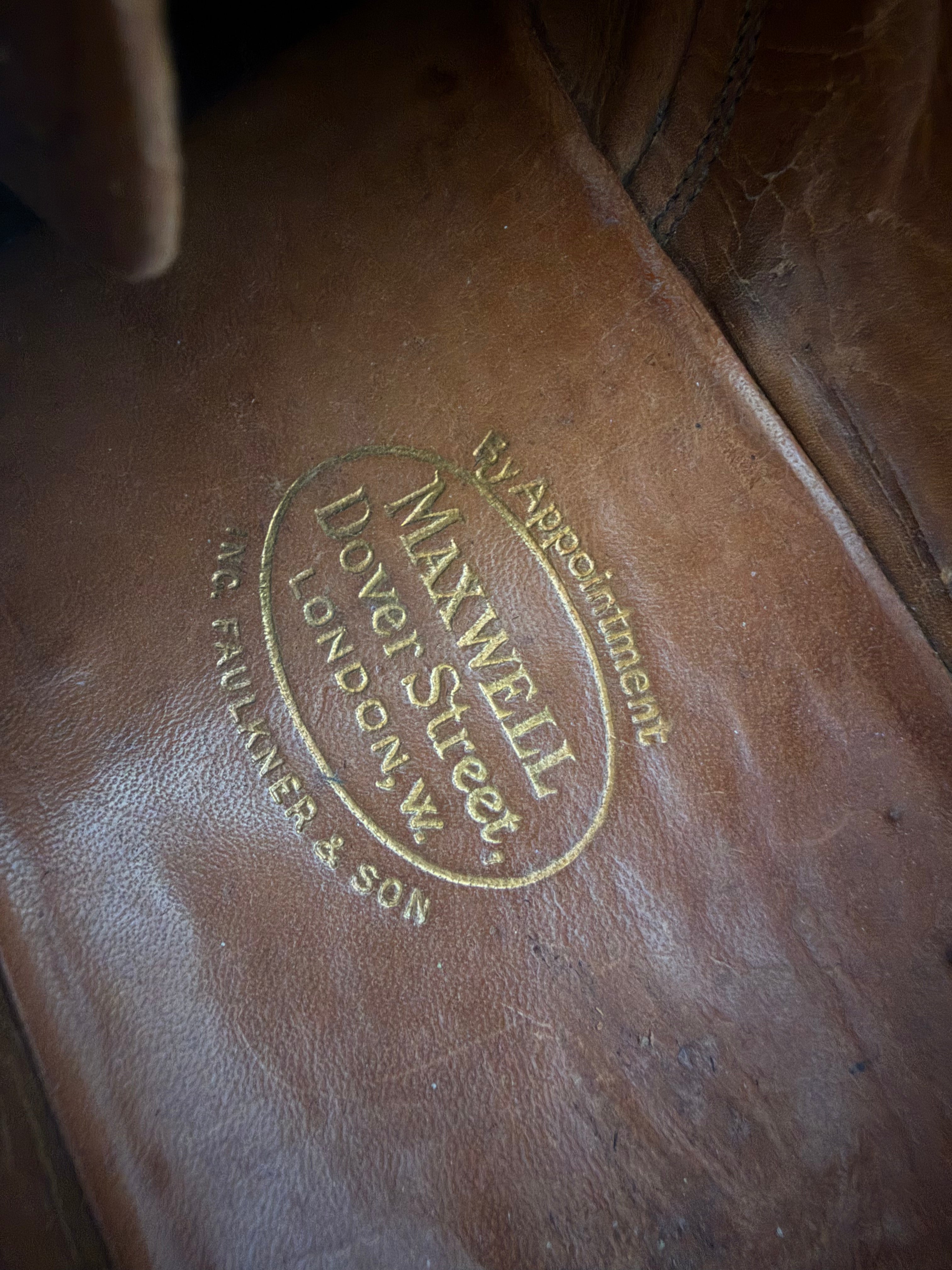 Vintage 1940s–50s Maxwell Dover Street London Handcrafted Leather Shoes Men’s Collector Piece