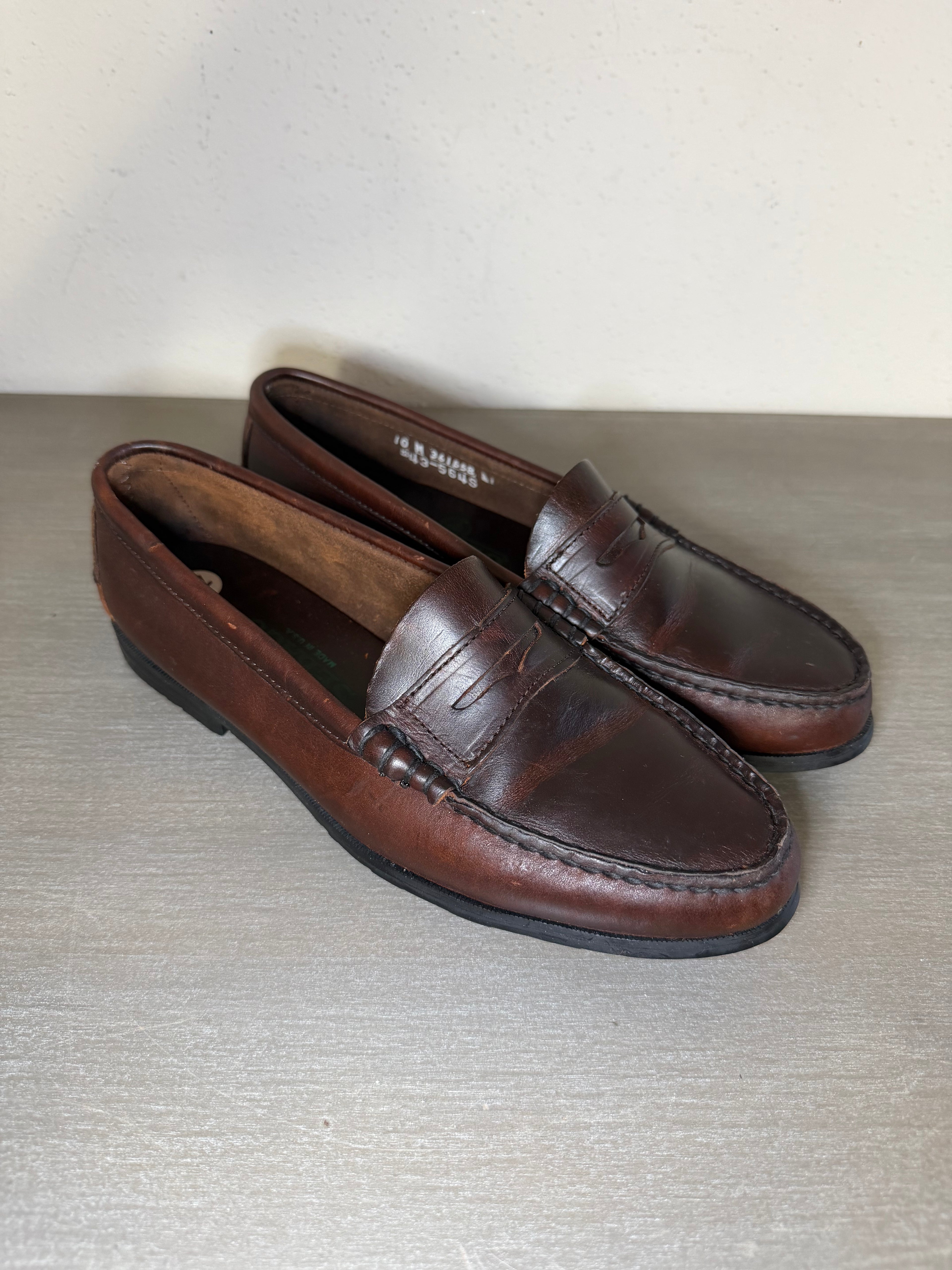 Vintage 1980s–1990s Sebago Docksides Leather Boat Shoes Men’s Size 10M Made in USA