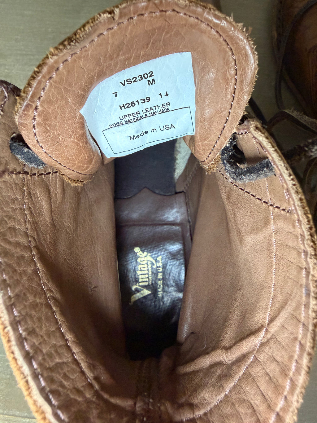 Vintage 90s Vintage Shoe Company Lily Chukka Boots Women’s Leather Cowhide Size 7 M